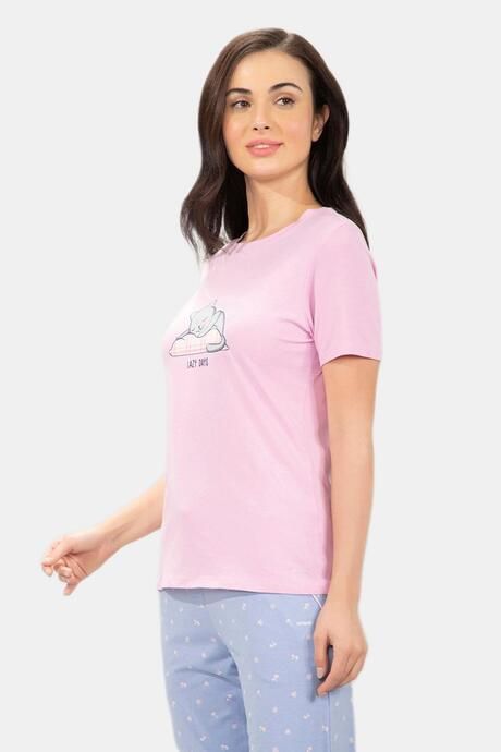 Amante Scoop Neck Sleep Tee - Lazy Days Print — image 2